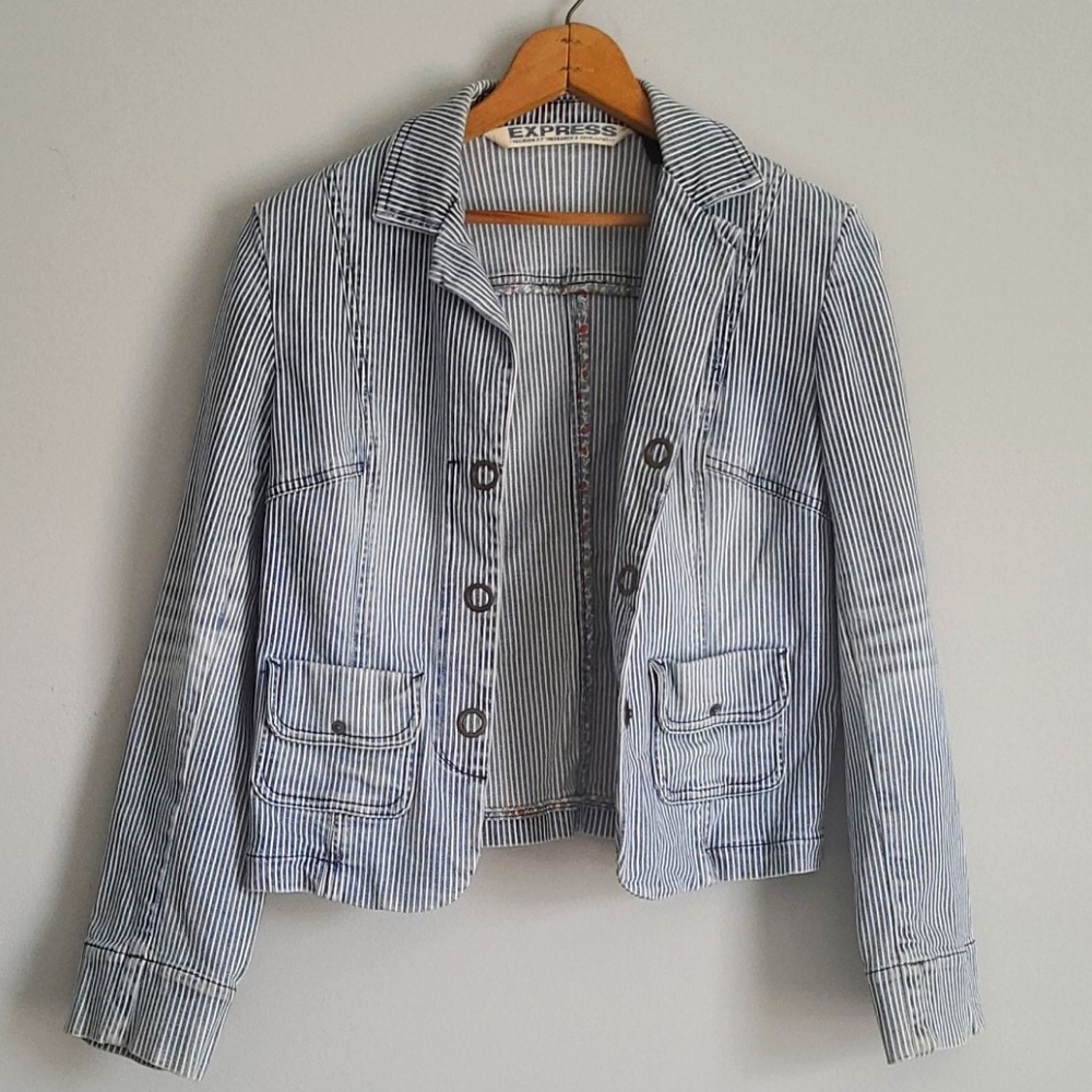 Express Vintage Pinstripe Jacket